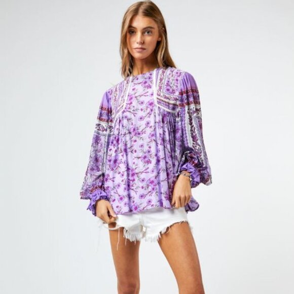 Davi & Dani Round Neck Peasant Babydoll Top - Curvy Size - NWT - Size 2X - Picture 1 of 4